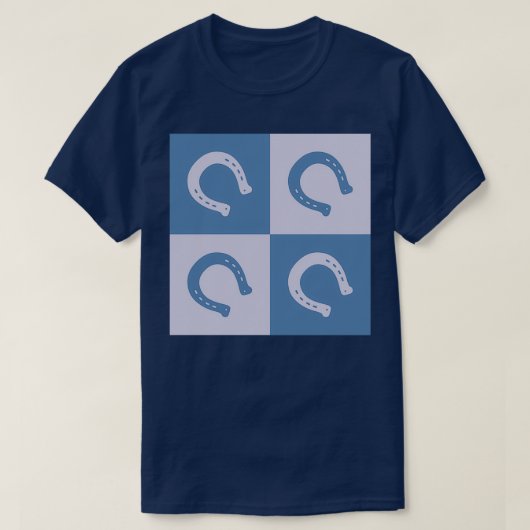 T-shirt Horseshoe Blue Design T (Design devant)