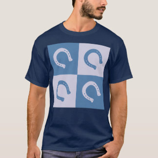 T-shirt Horseshoe Blue Design T