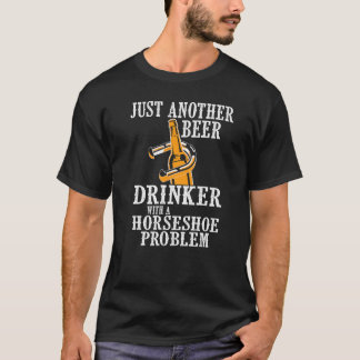 T-shirt Horseshoe Cool Beer Drinker Shoe Pitching Sport