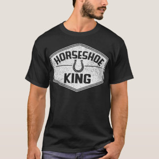 T-shirt Horseshoe King Vintage Distressed Pitching Jeu