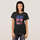T-shirt Horseshoe lanceur lanceur lanceur lance le drapeau (Devant entier)