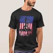 T-shirt Horseshoe lanceur lanceur lanceur lance le drapeau (Devant)