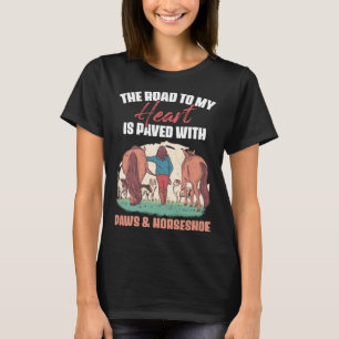 T-shirt Horseshoe Pawprint Country Life for Horse Dog