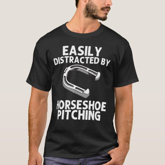 T-shirt Horseshoe Pitching Hommes Femmes Horseshoe Pitcher (Devant)
