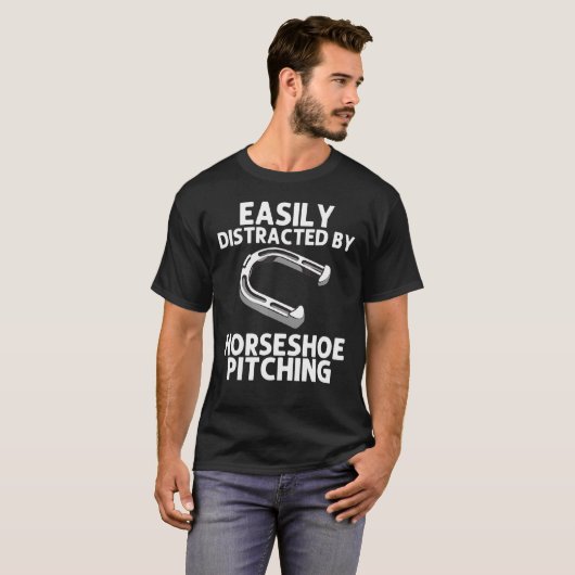 T-shirt Horseshoe Pitching Hommes Femmes Horseshoe Pitcher (Devant entier)