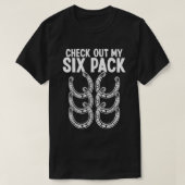 T-shirt Horseshoe Pitching Jeu Vérifier Mon Sixpack Tosser (Design devant)