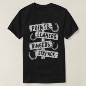 T-shirt Horseshoe Pitching Tournament Leaner Sixpack Ringe (Design devant)