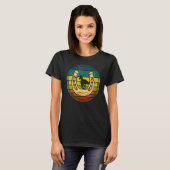 T-shirt Horseshoe Retro Style Lucky (Devant entier)