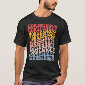 T-shirt Horseshoes Groovy Retro Sports