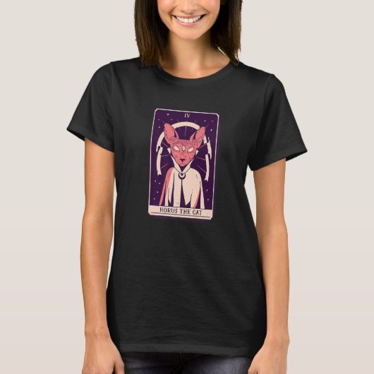 T-shirt Horus Carte Tarot Chat (Devant)