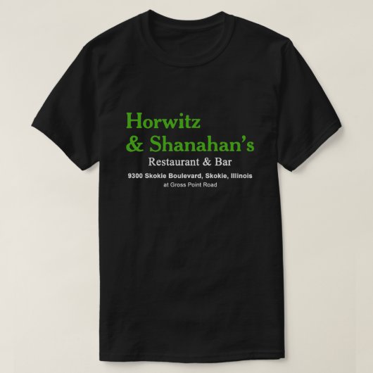 T-shirt Horwitz & Shanahan's Restaurant and Bar, Skokie (Design devant)