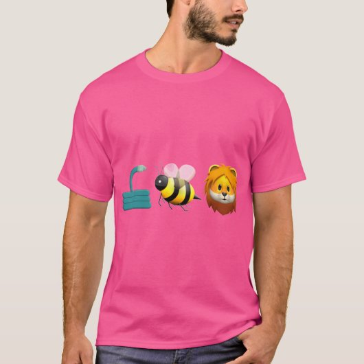 T-shirt Hose Bee Lion Emoji boy (Devant)