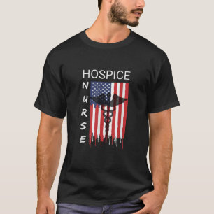 T-shirt Hospice Nuring Fier Cool US Flag Patrio