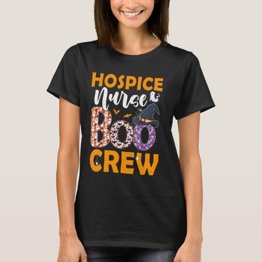 T-shirt Hospice Nurse Boo Crew Éffrayant Boo Ghost Hallowe (Devant)