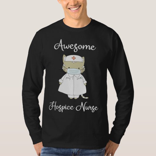 T-shirt Hospice Nurse  Nurses Graduation Awesome Nurse Cat (Devant)