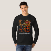 T-shirt Hospice Social Worker Love Thanksgiving Leopard T (Devant entier)