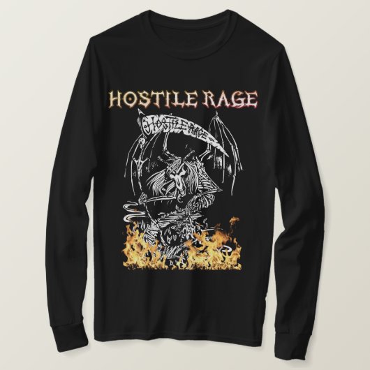 T-shirt HOSTILE RAGE - Sur la manchette longue de la rampa (Design devant)