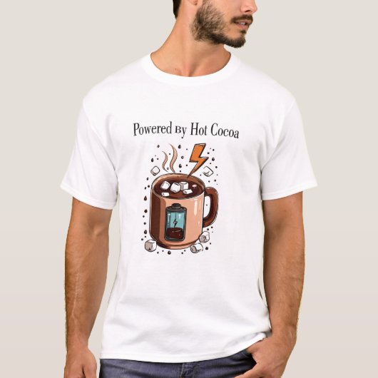 T-shirt “Hot Cocoa Lover Men’s Shirt – Powered by Hot Coco (Devant)