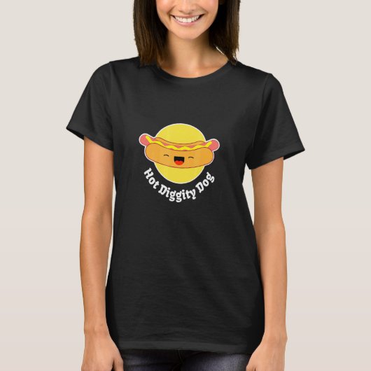 T-shirt Hot Diggity Chien Happy Hot Chien Dit (Devant)