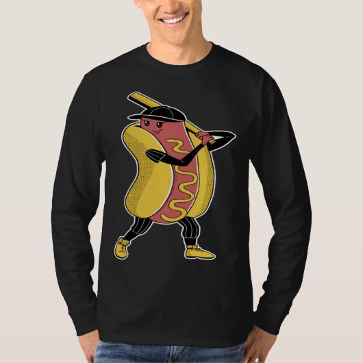 T-shirt Hot-dog baseball sports (Devant)