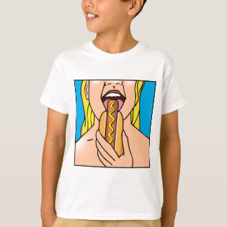 T-shirt Hot-dog de Madame Eating