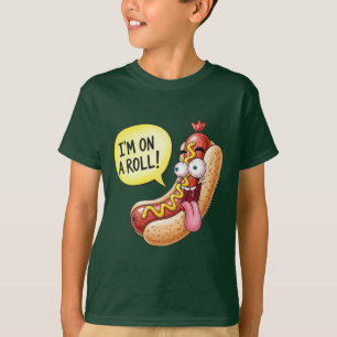 T-shirt Hot Dog excité, par Natasha Us