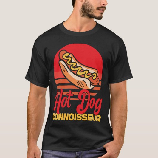 T-shirt Hot Dog Hot Dog Connoisseur Retro (Devant)
