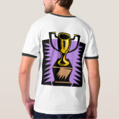 T-shirt Hot-dog mangeant le champion (Dos entier)