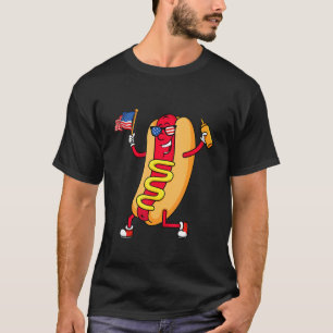 T-shirt Hot Dog pour le 4 juillet pique-nique américain Dr