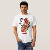 T-shirt Hot Dog Texte Personnalisé (Devant entier)