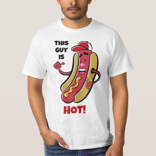 T-shirt Hot Dog Texte Personnalisé (Devant)