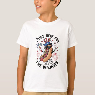 T-shirt Hot-dogs du 4 juillet USA drapeau américain Patrio