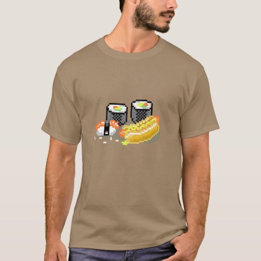T-shirt Hot-dogs et sushi (Devant)