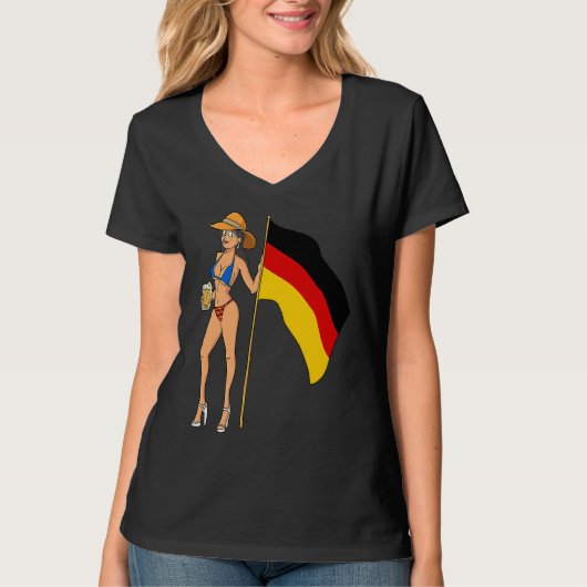 T-shirt Hot Fan Girl Germany (Devant)