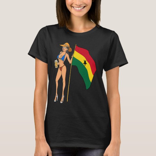 T-shirt Hot Fan Girl Ghana (Devant)