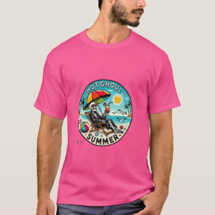 T-shirt Hot Ghoul été amusant Skeleton Seaside Design