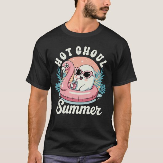 T-shirt Hot Ghoul Summer Cute Ghost Summerween Beach Holid (Devant)