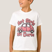 T-shirt Hot Girls Frappe Curbs Rose Funny (Devant)
