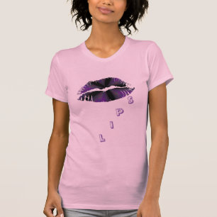 T-shirt Hot Lips Ladies Sleeve Casquette AA