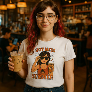 T-shirt Hot Mess Summer – Tee Funky Indie Chaos
