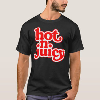T-shirt Hot N Juicy les années 70 hamburger cheeseburger f