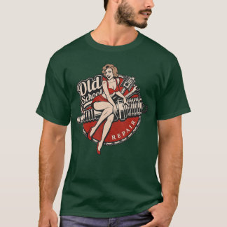 T-shirt Hot Rod Retro Vintage Vintage Car Rockabilly Old S