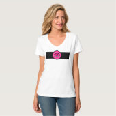 T-shirt Hot rose et noir 50 & Fabuleux cadeau d'anniversai (Devant entier)