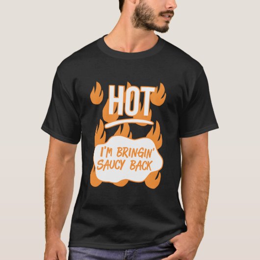 T-shirt Hot Sauces Halloween S I'M Bringing Saucy Back (Devant)