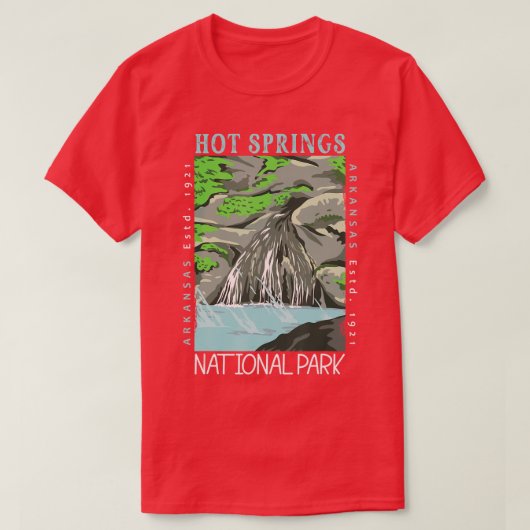 T-shirt Hot Springs National Park Arkansas Distressed Vint (Design devant)