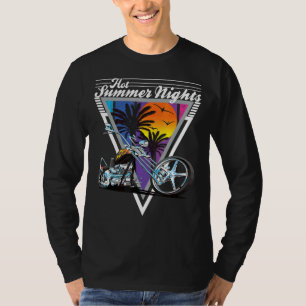 T-shirt Hot Summer Nights 80's Tropical Vintage Retro Moto