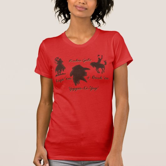 T-shirt Hot to Trot Rodeo Gals and Hors (Devant)