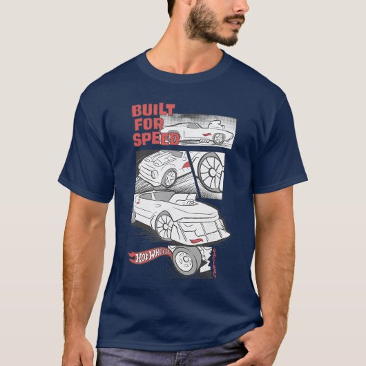 T-shirt Hot Wheels Built for Speed Comic Panels friends (Devant)
