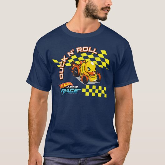 T-shirt Hot Wheels Lets Race Duck N Roll (Devant)