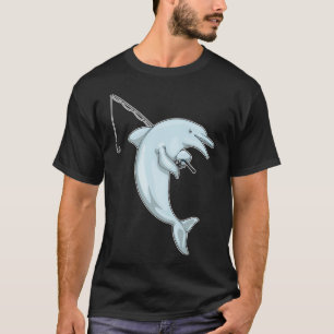 T-shirt Hotdog à la pêche avec canne à pêche